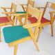 Set of 4 chairs chairs bridge 1950 vintage 50s rockabilly chairs zazou