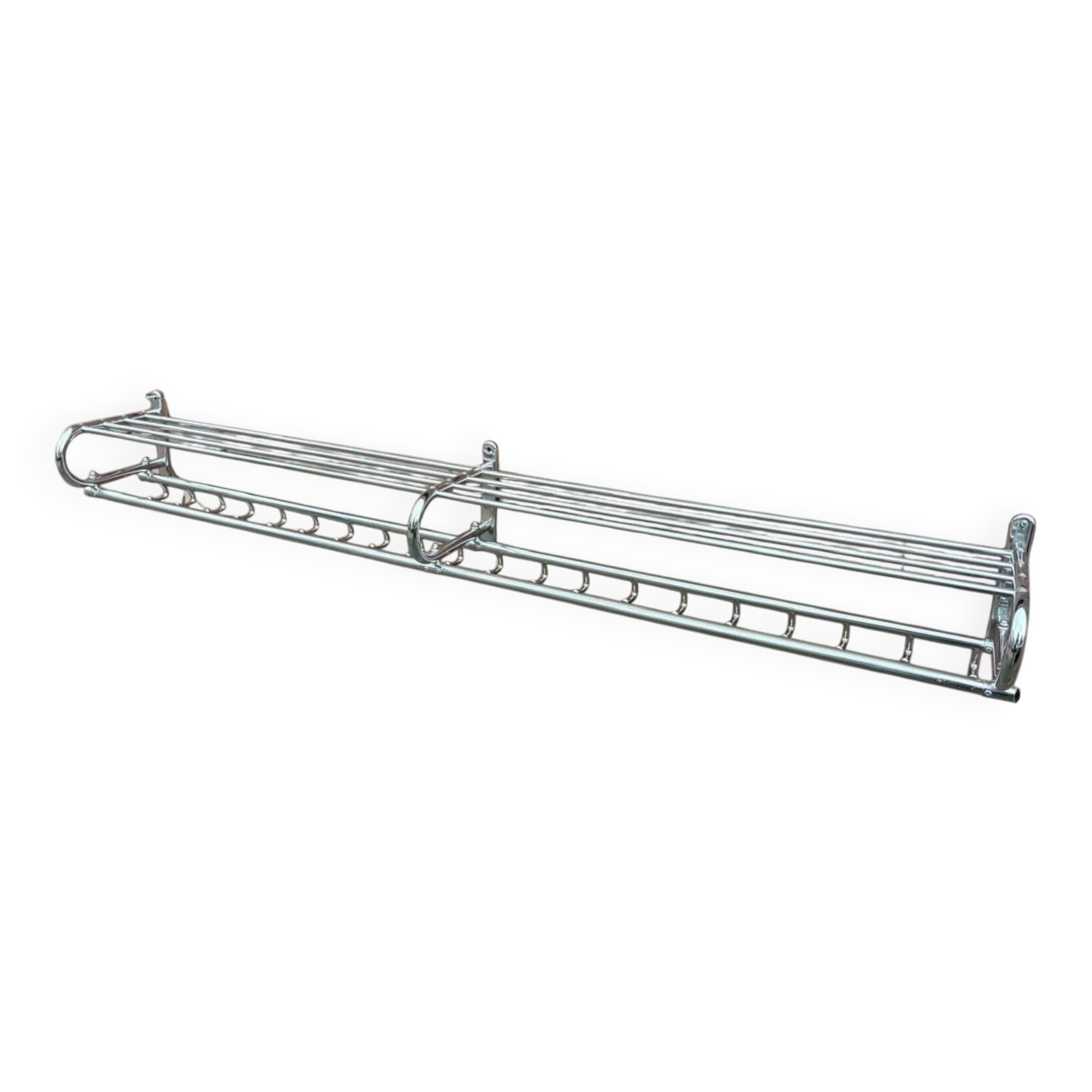 Chrome coat rack Bauhaus style, Oostwoud, Dutch design 1930s