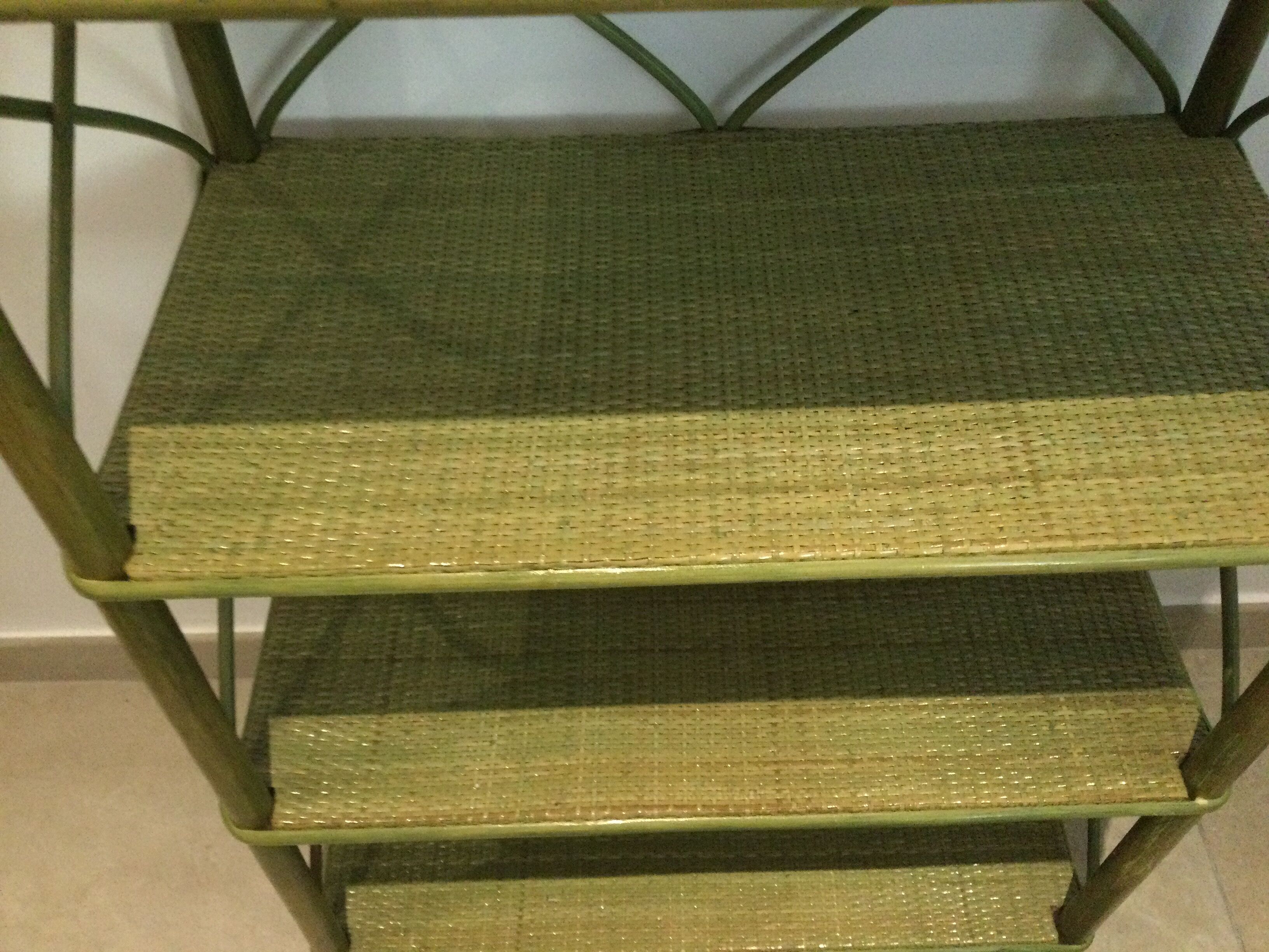 Vintage rattan shelf