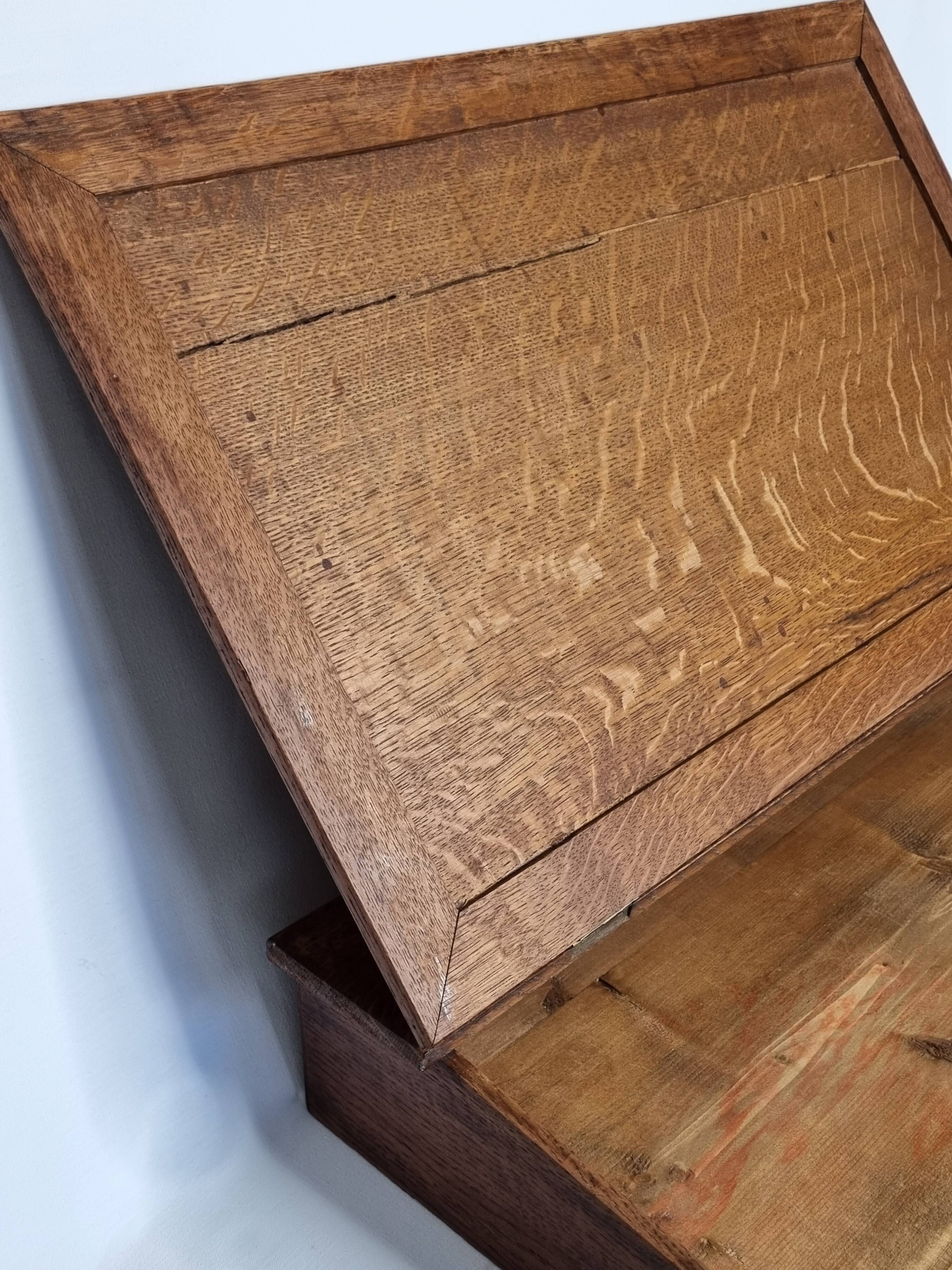 Old solid wood desk, 65 cm x 49 cm