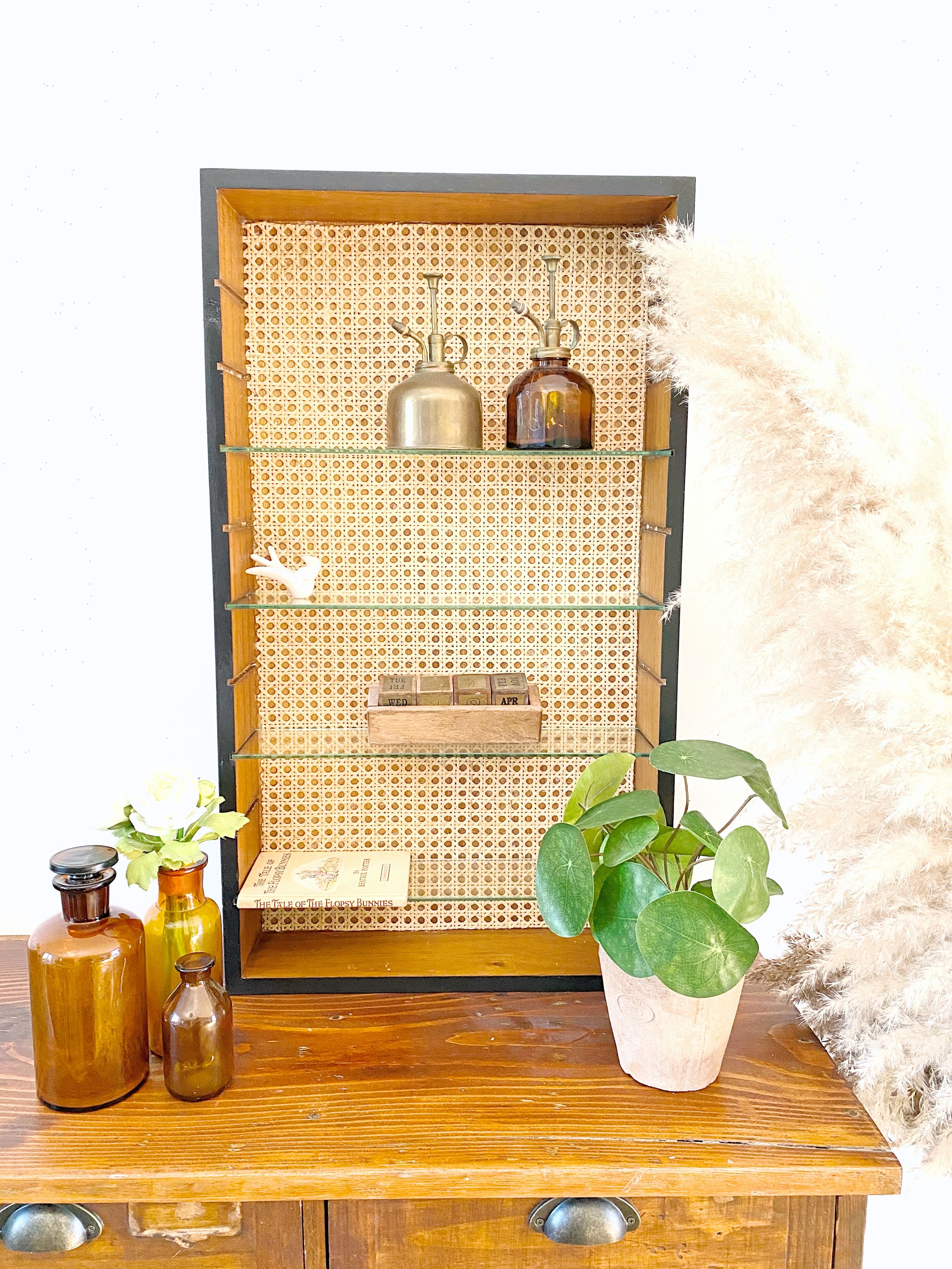 Wooden wall shelf and canning