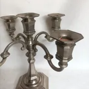 Silver-plated candle holder with 5 lights - late 20th century vintage
