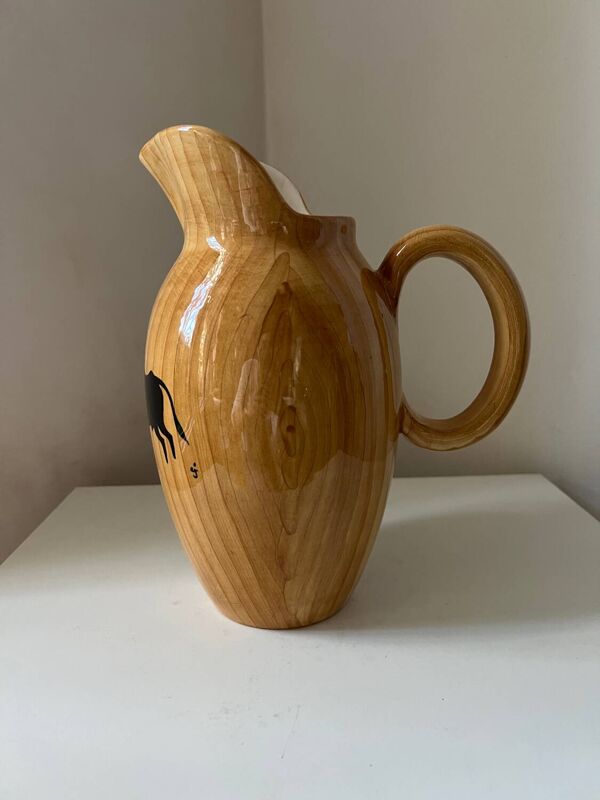 Pichet Vallauris Grandjean Jourdan effet bois 1950