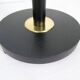 Art Deco Floor Lamp in Brass with Blackened Wood, 1940s