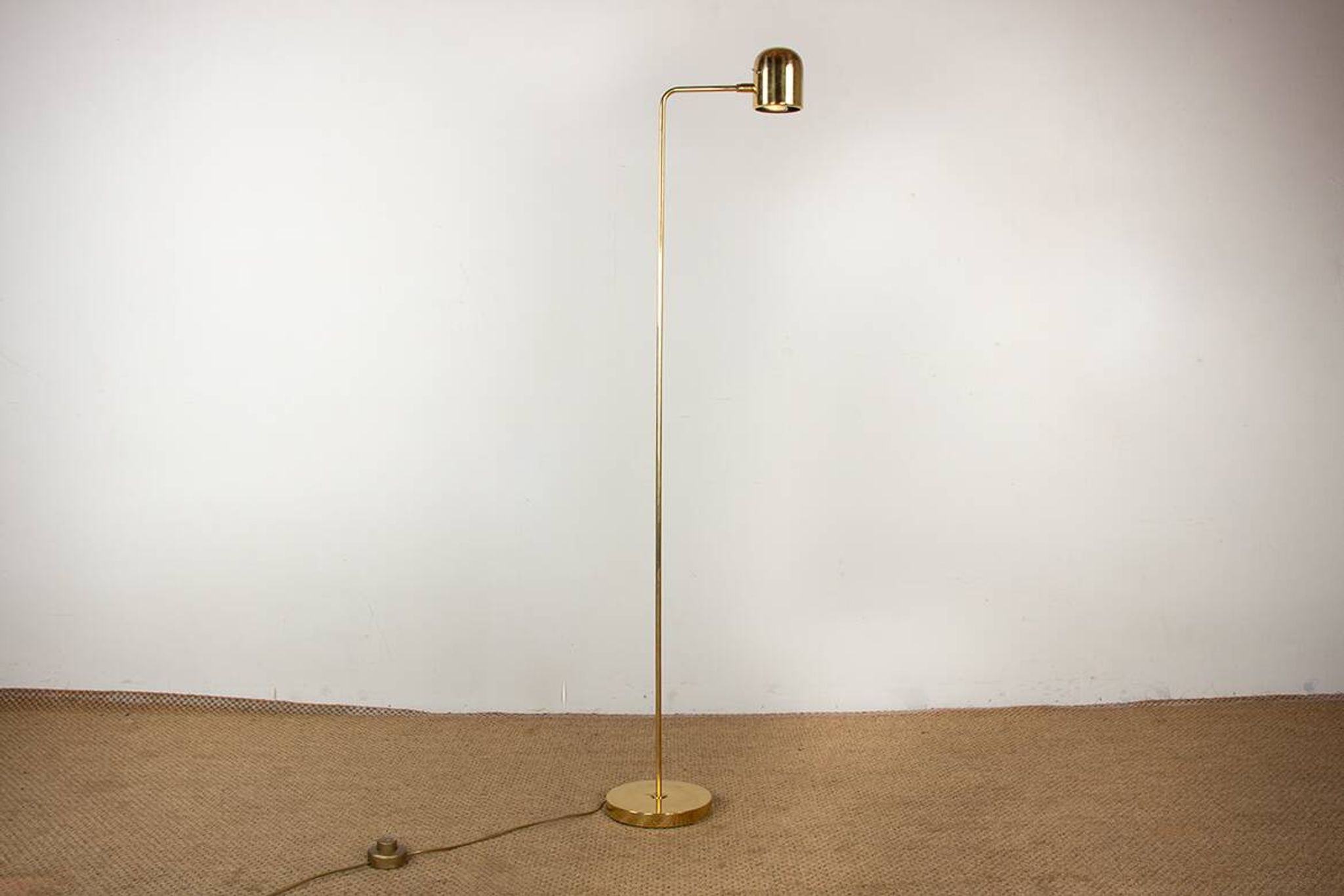 Swedish Brass Floor Lamp, Model G 230 by Bergboms 1960.