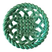 Braided earthenware basket