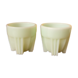 Duo de coquetiers Art-déco en opaline