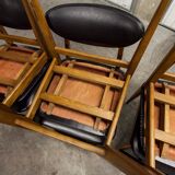 6 Teak chairs with oval back