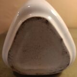 Triangular stoneware bottle
