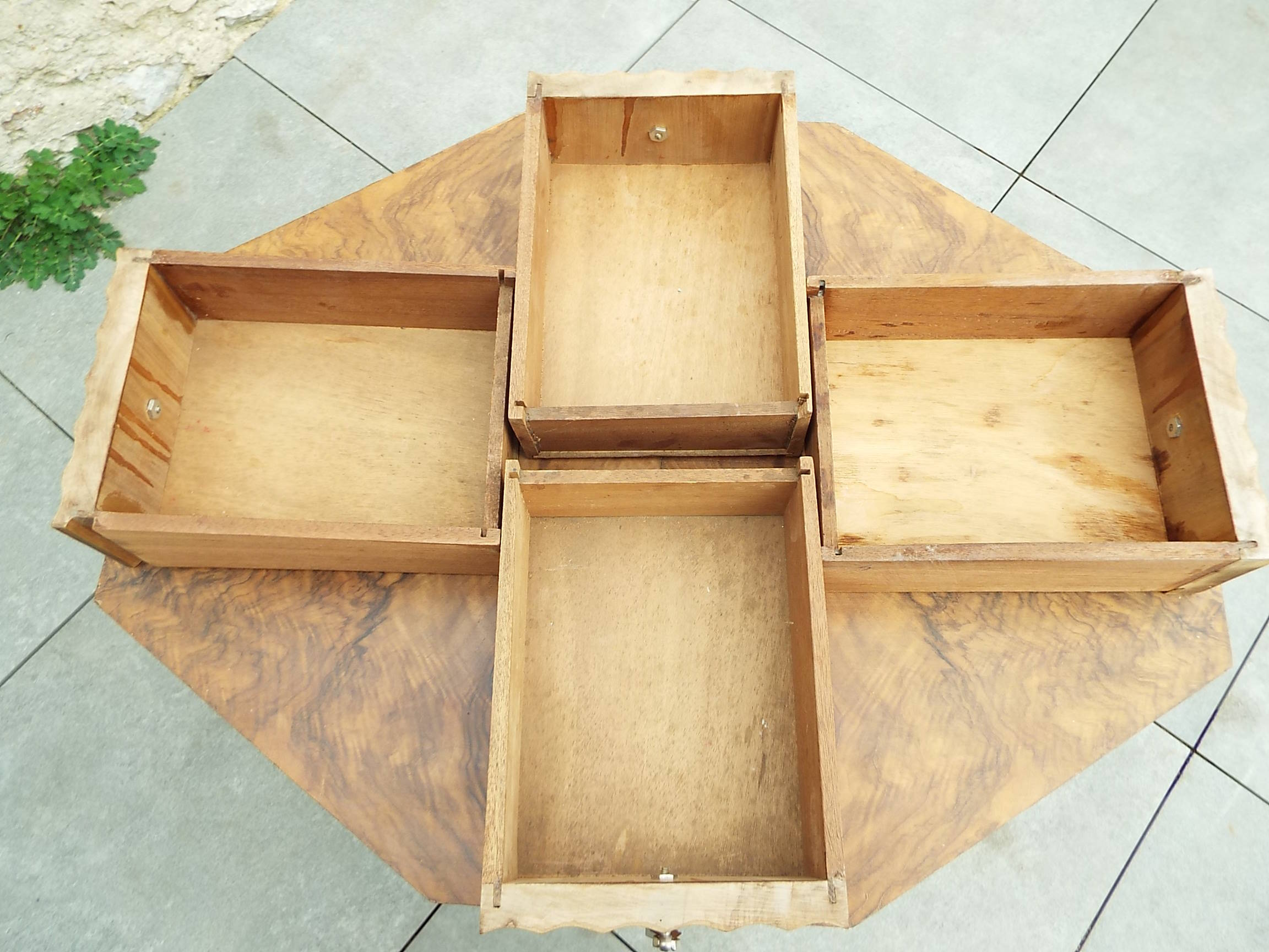 Octagonal art deco side table