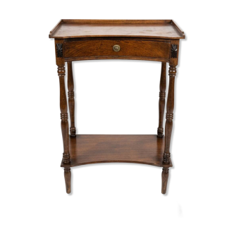 Crossbow Side Table in Louis-Philippe Style – Blonde Walnut, 19th Century