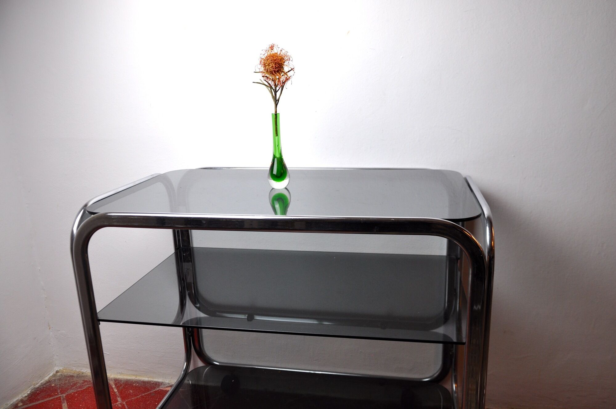 Green soliflor sommerso vase by seguso, murano, italy, 1970