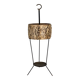 Mid-Century Umbrella Stand in Iron and Brass with Neoclassical Relief, Ital