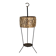 Mid-Century Umbrella Stand in Iron and Brass with Neoclassical Relief, Ital