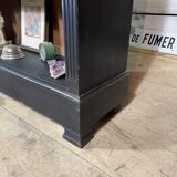 Black patina bookcase
