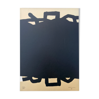 Original lithograph with cutout by Eduardo CHILLIDA, Untitled, 1999