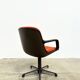 Visitor chair Charles Pollock for Comforto — orange wool, 1970s