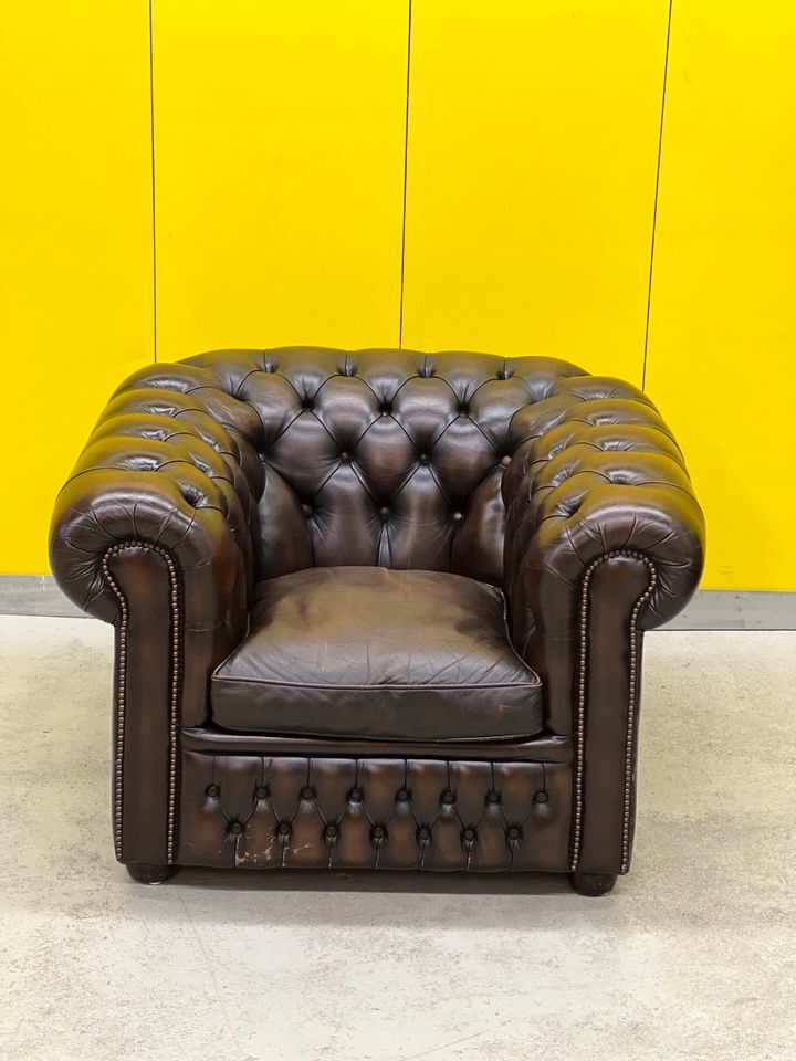 1990s Chesterfield Sofa and Chair