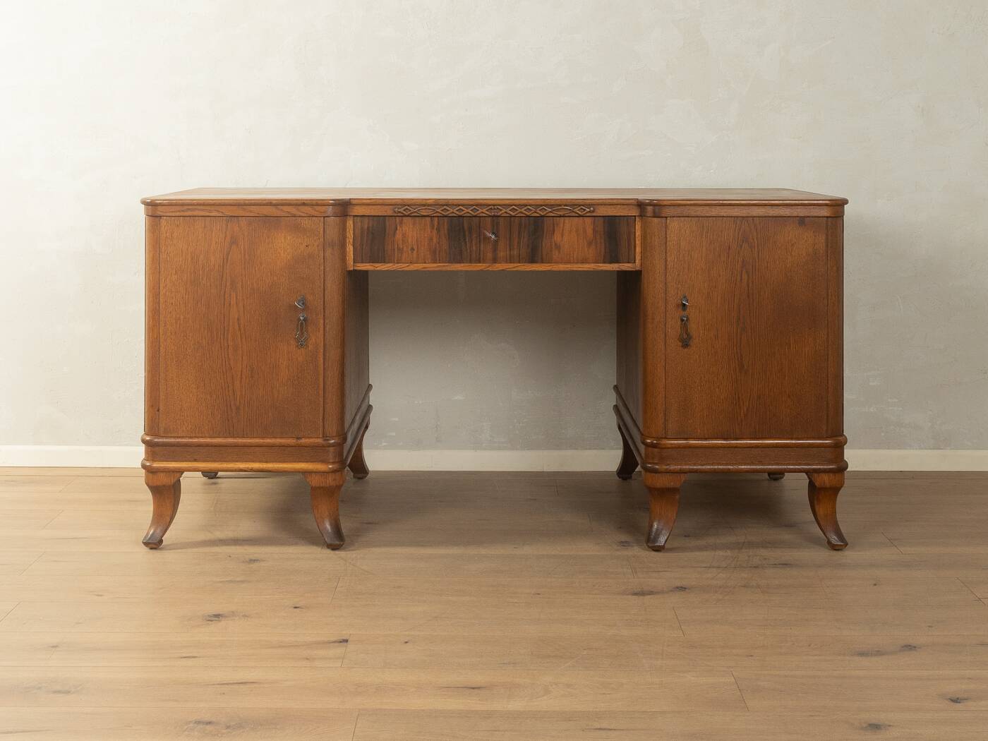 Elegant Art Deco desk with curved legs