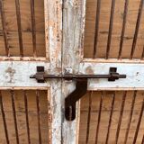 Art Deco patio door in Burmese teak with original patina.