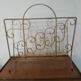 Vintage magazine holder in brass 60s