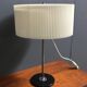 1960s table lamp with a white plissee shade, adjustable in height MCM