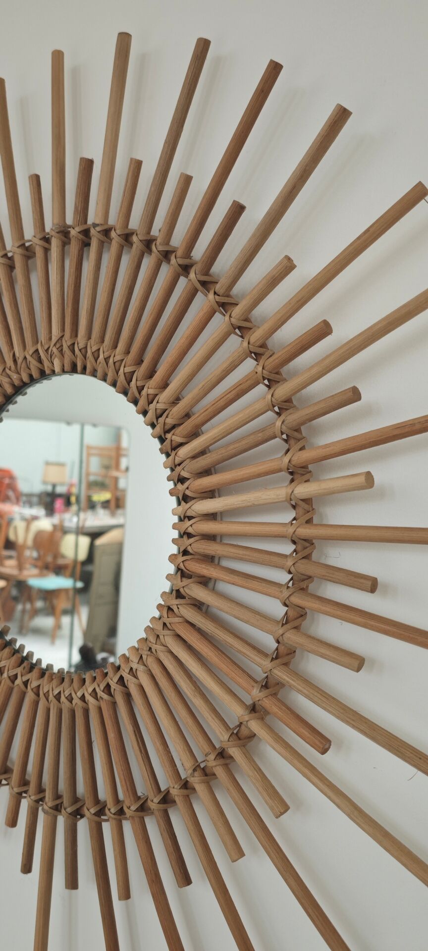 Rattan sun mirror 1970