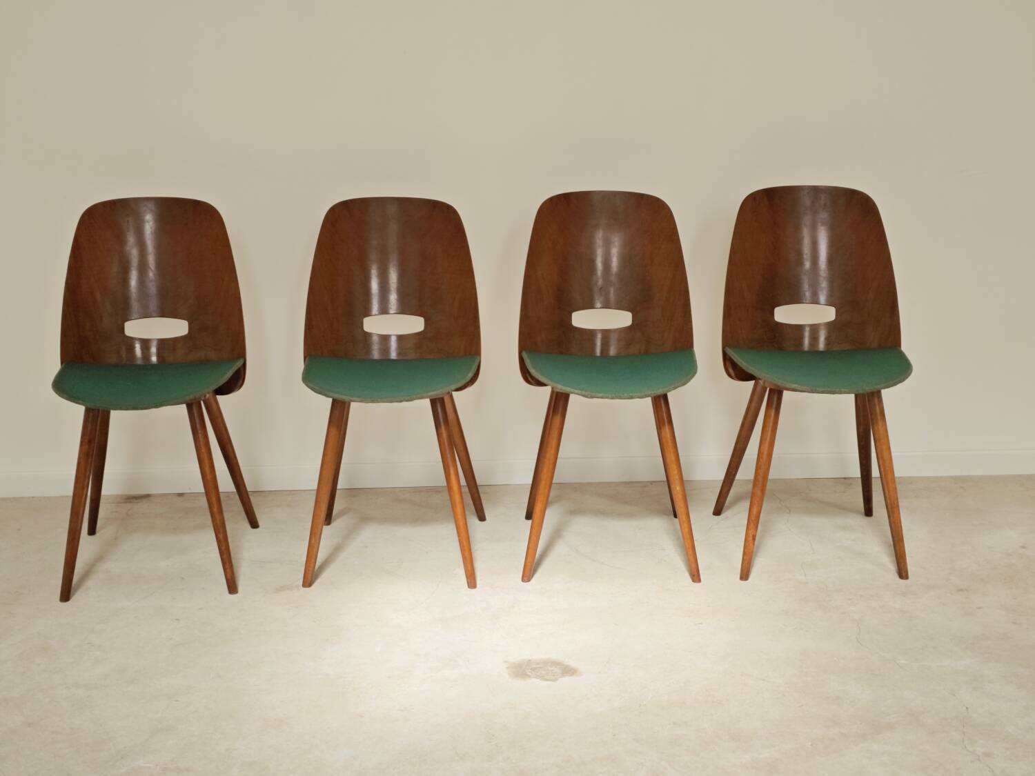 Set of 4 Lollipop chairs by Frantisek Jirak for Tatra 1960