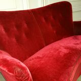 Vintage sofa Swedish year 40/50 wing arc curved Carl Malmsten