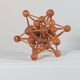 Vintage wooden atomic model, structural, Danish Scandinavian style, mid-century.