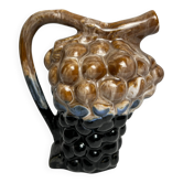 Alphonse Mouton grape slip carafe pitcher, 20th century