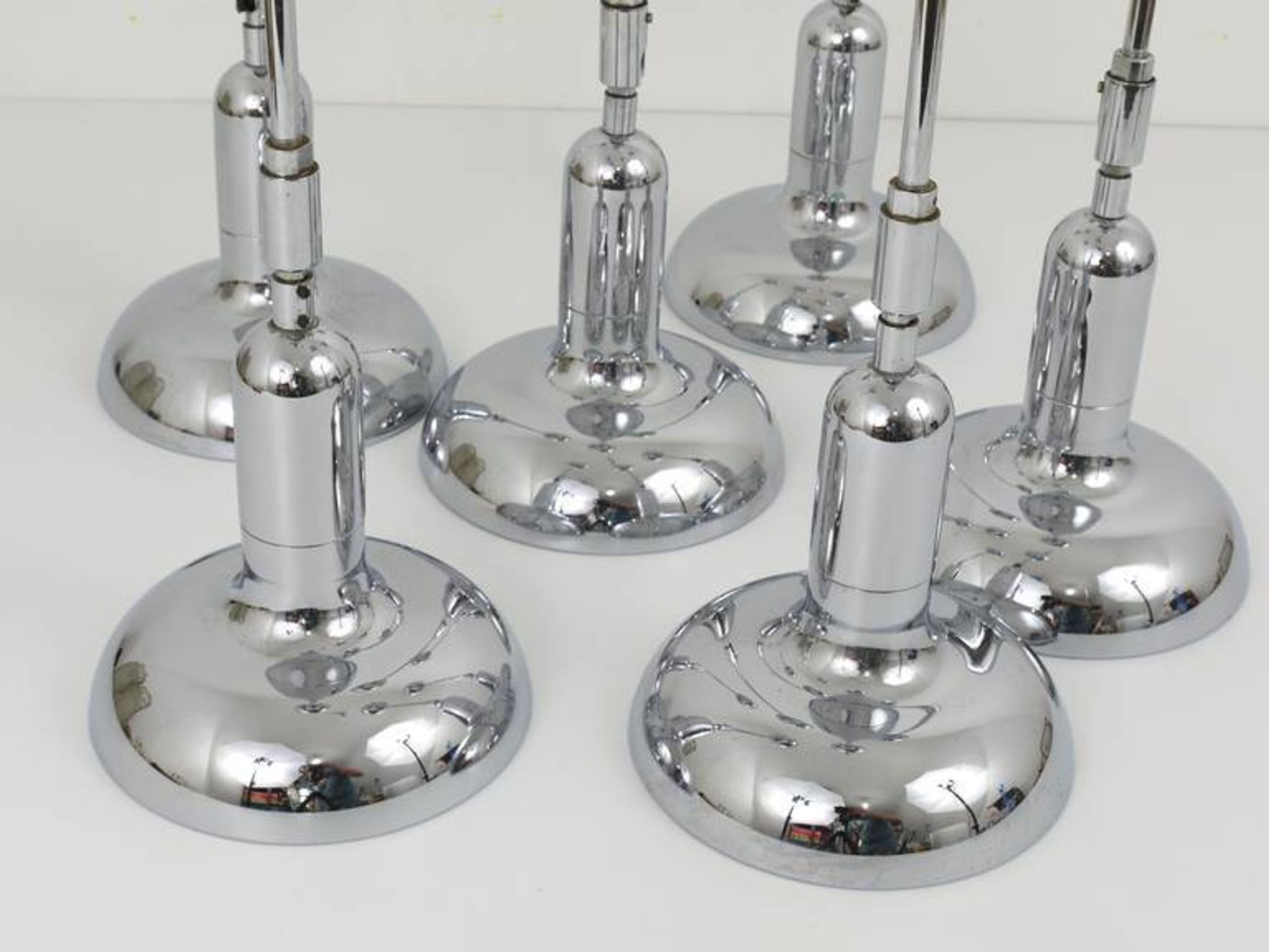 Adjustable suspended luminaire in the style of Gino Sarfatti 4, Gebr. Cosack, Germany, 1970s.