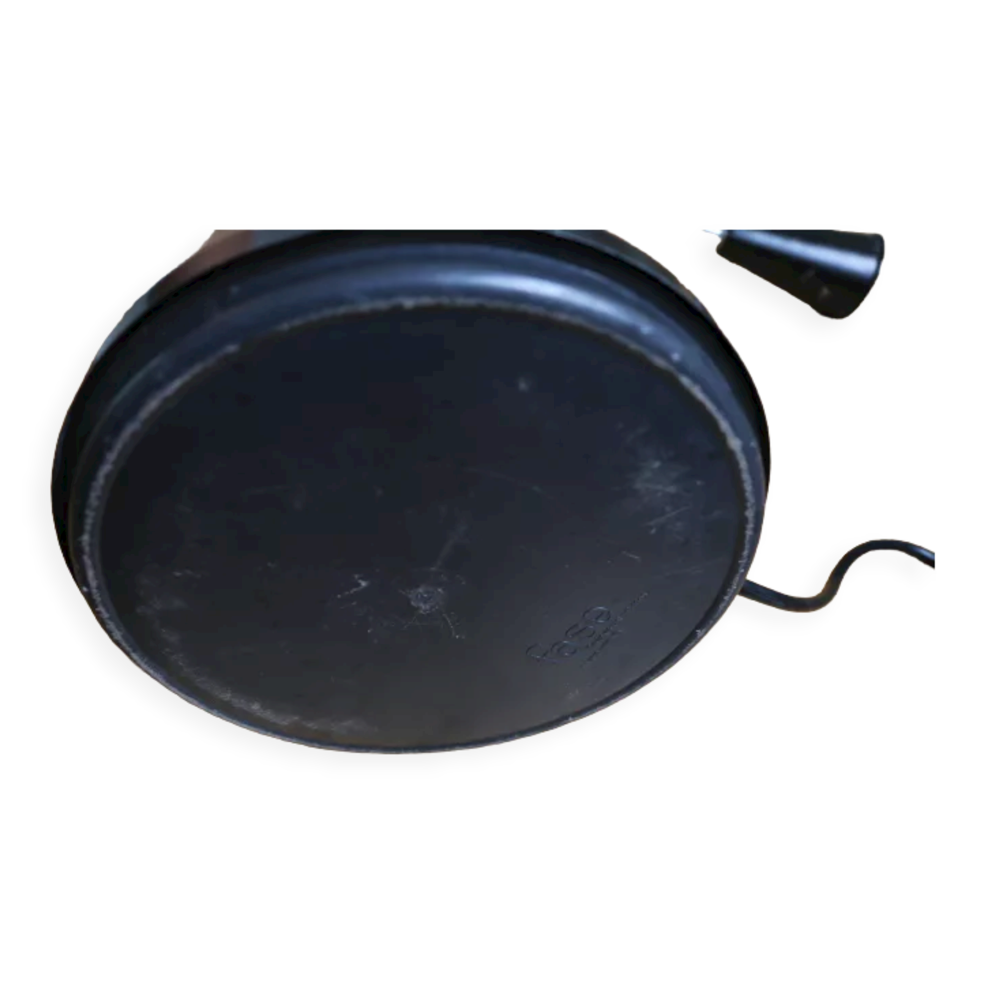 Fase black desk lamp from the 50s with reflector