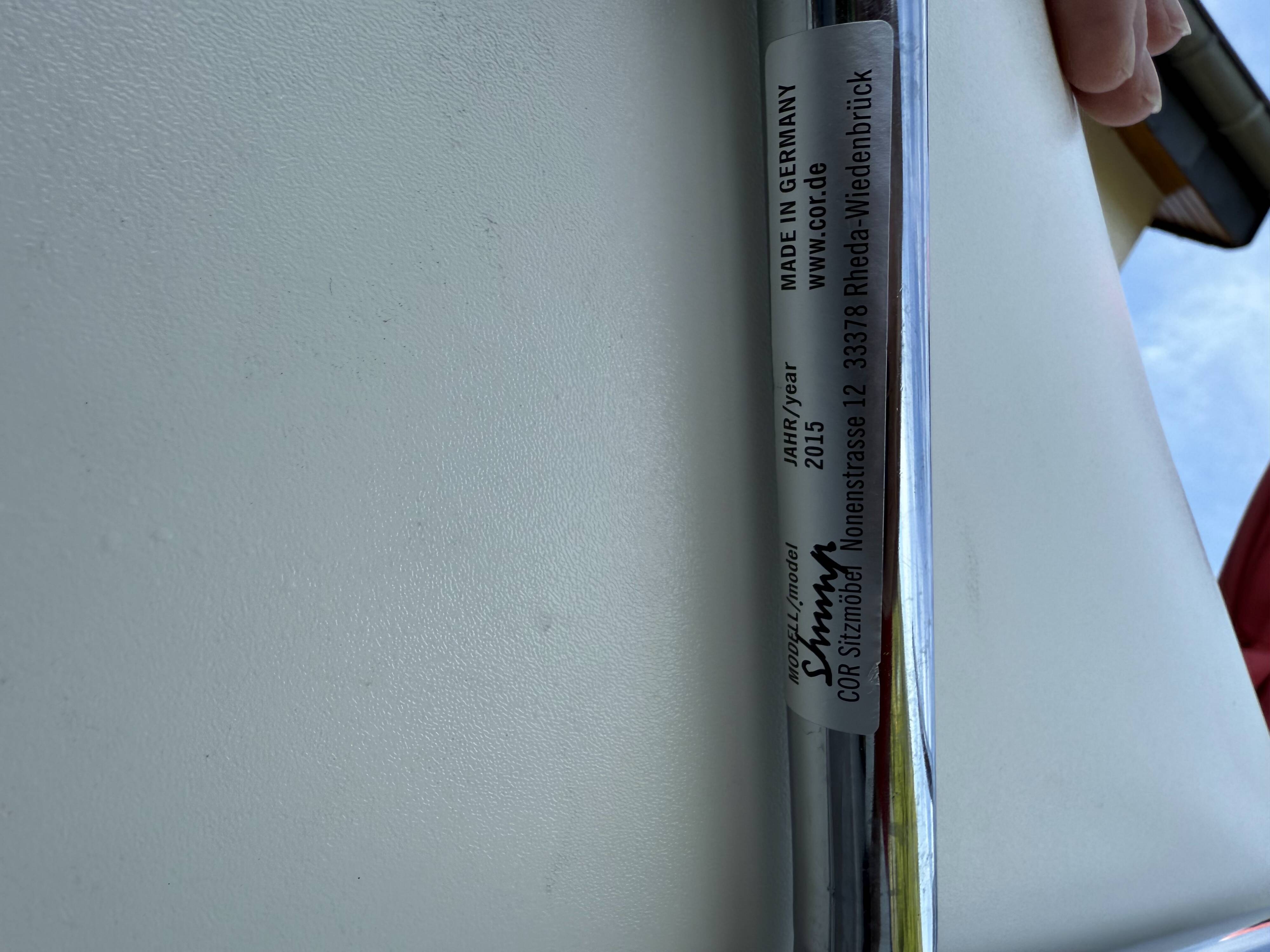 Minimalist chair, Shrimp model, by COR Germany