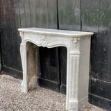 Louis XV style fireplace in Carrara marble