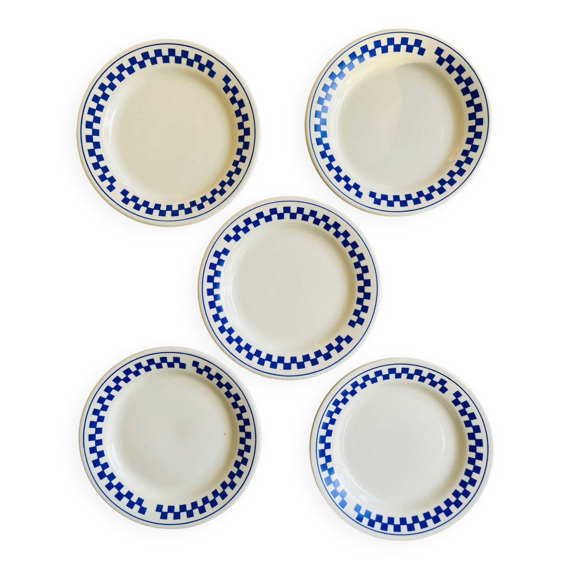 Lot de 5 assiettes vintage