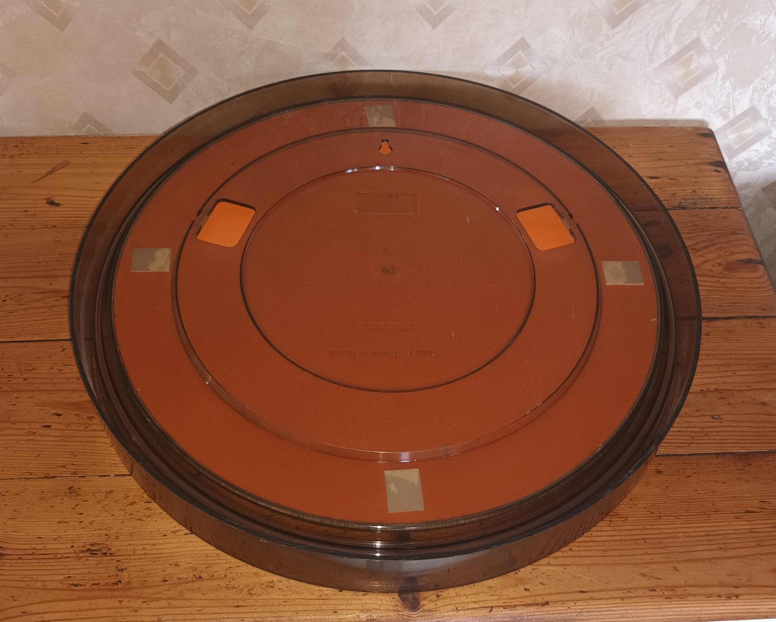 Round mirror syla 40 cm vintage old smoked plexiglass