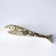 Fish bottle opener, abalone shell & alpaca, Mexico, circa 1980