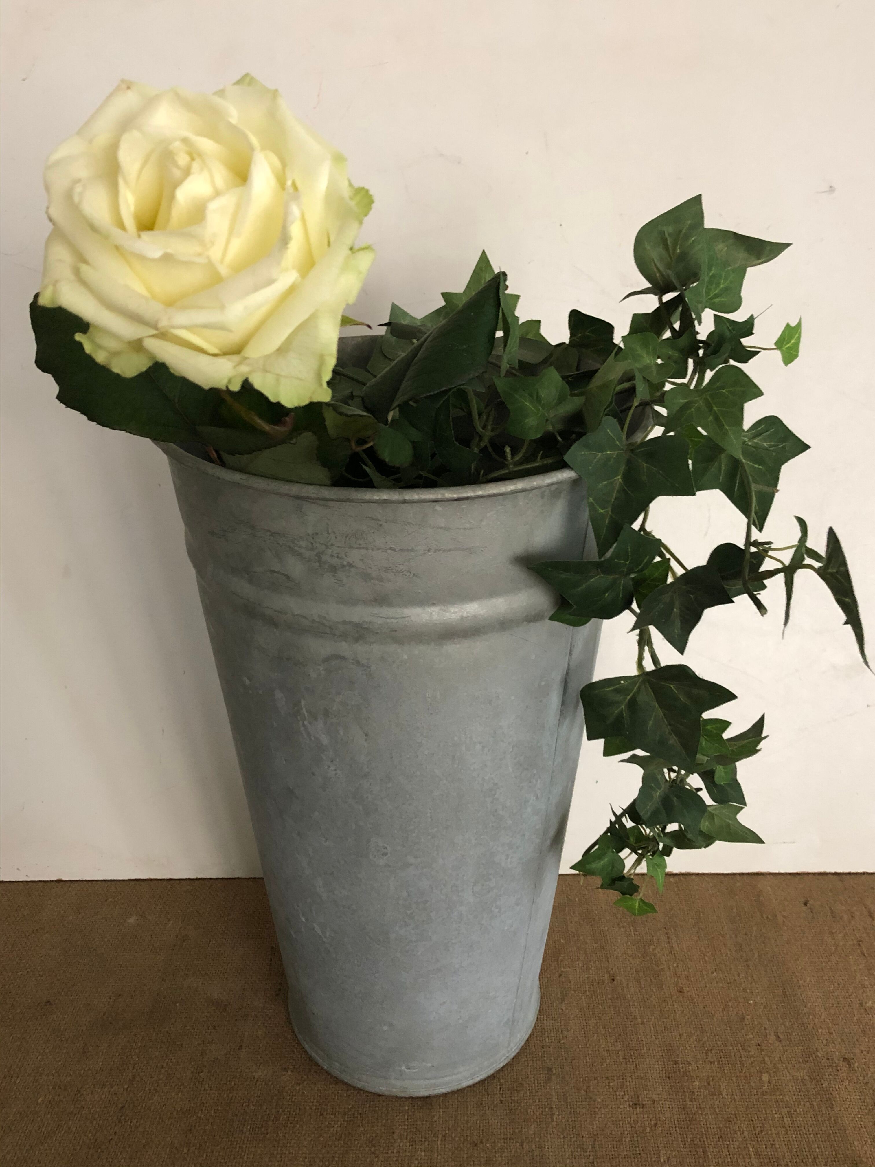 Large zinc florist pot
