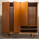 Scandinavian teak cabinet 1960 with mounting plan