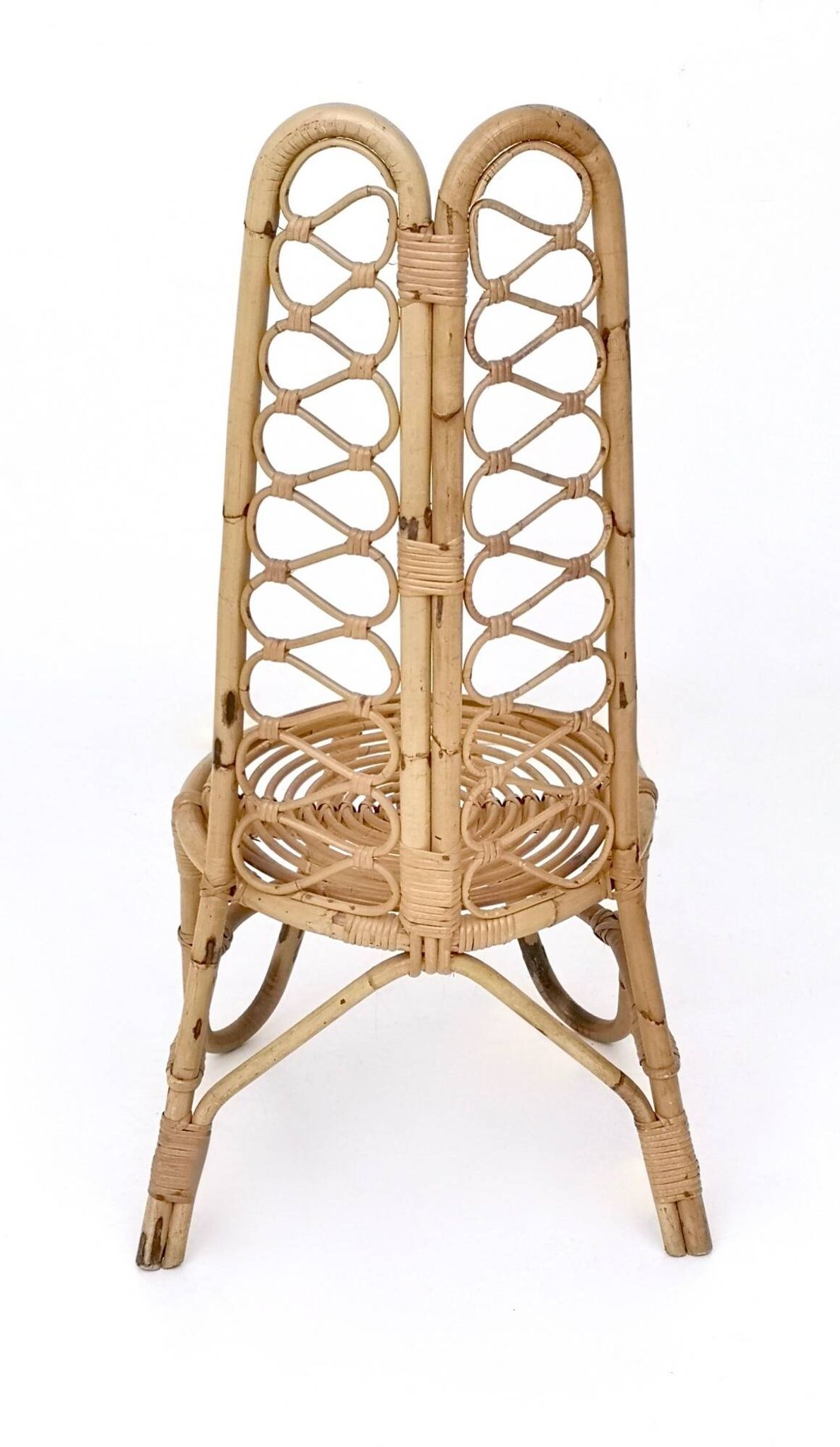 Set of Three Vintage Bamboo Garden Chairs, Italy