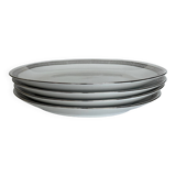 4 plats ovales en porcelaine blanche