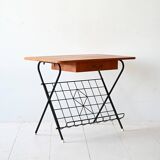 1960s bedside table with metal legs