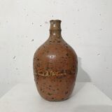 Vase « bouteille » en grès pyrité, vassil ivanoff 1960