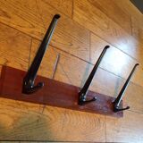 Vintage coat rack with 3 hooks