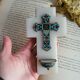 Benedictine Cross in Onyx and cloisonné enamel