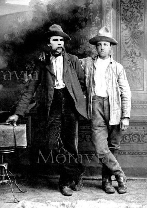Photograph "Arthur Rimbaud and Paul Verlaine" Brussels, 1873 / 13 x 18 cm / B&W