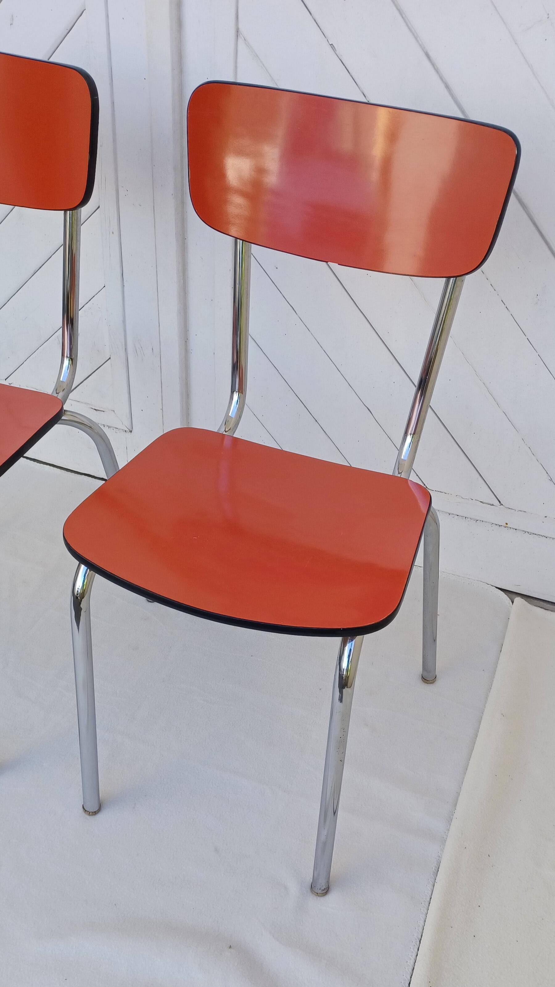 Paire de chaises en formica vintage