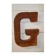 Lettre industrielle "G" en fer