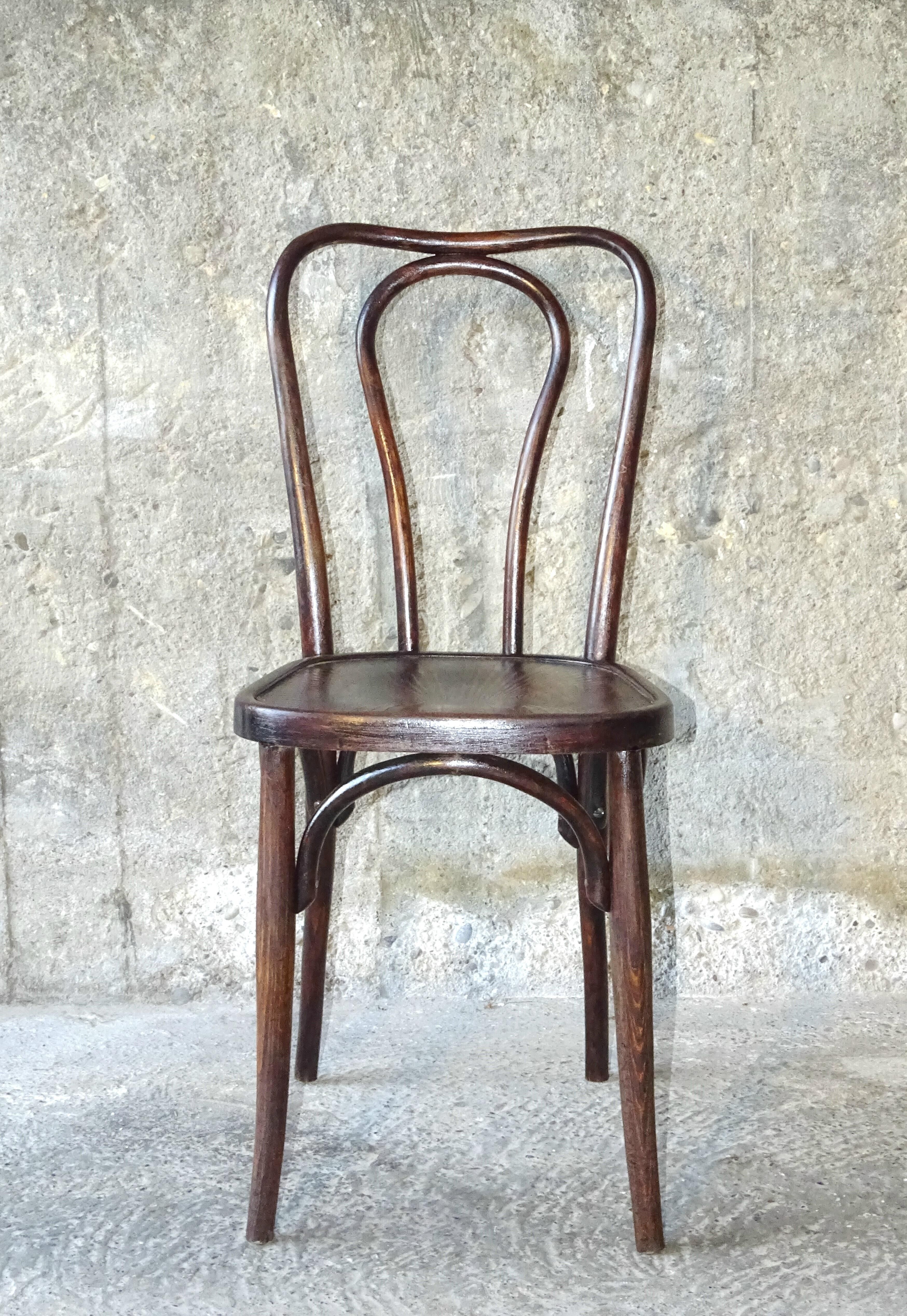 Horgen  Glarus  bistro chair seat wood Switzerland 1920